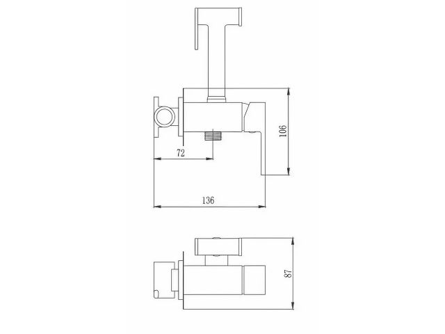 Изображение 4 Смеситель для биде (Lt) D25-A, серия SETA хром, AV Engineering
