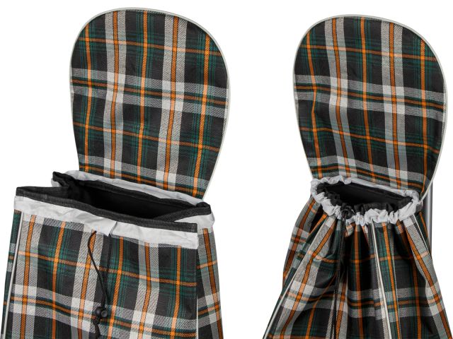 Изображение 4 Сумка-тележка хозяйственная на колесах 30 кг, зеленая, клетка, PERFECTO LINEA