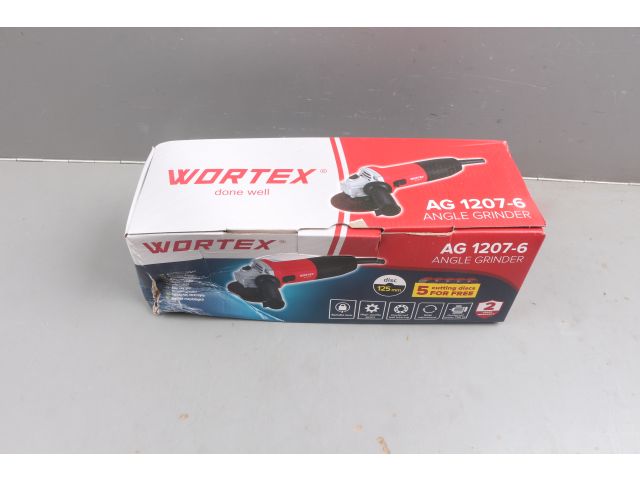 Одноручная углошлифмашина WORTEX AG 1207-6 в кор. 750 Вт, 125 мм, 0-11000 об/мин уцененный (018116