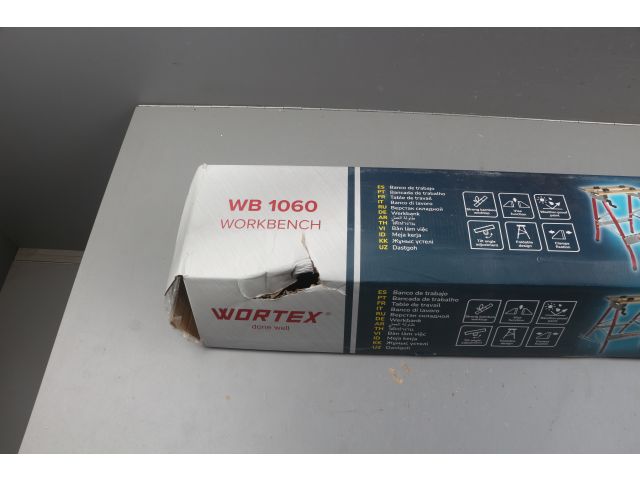 Изображение 2 Верстак складной WORTEX WB 1060 в кор. БАМБУК, 605x640x800 мм, регулировка столешницы уцененный (0