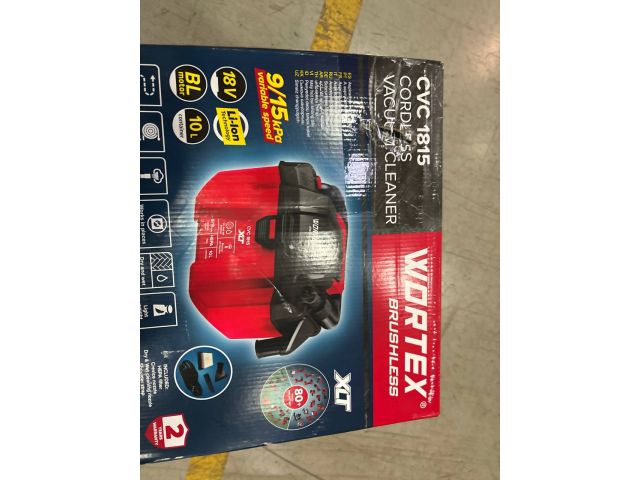 Изображение 2 Аккум. пылесос WORTEX CVC 1815 в кор. ALL1 XLT SOLO БЕСЩЁТ., 18 В, 9-15 кПа, 10 л, строительный уц