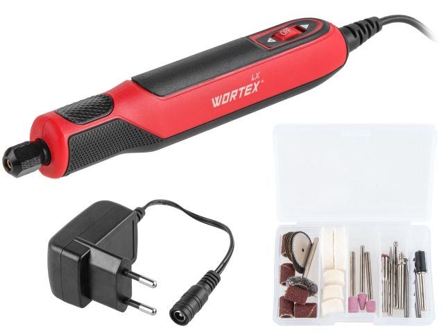 Изображение 1 Гравер электрический WORTEX LX MG 3017 E в кор.+аксессуары, 0-18000 об/мин, цанга 3,2
