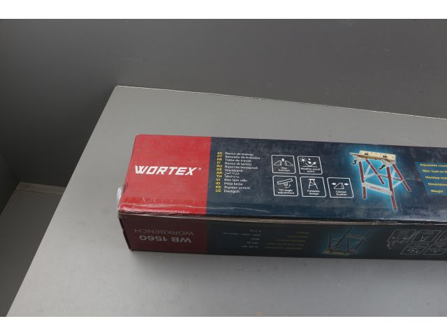 Изображение 3 Верстак складной WORTEX WB 1560 в кор. МДФ, 605x640x800 мм, регулировка столешницы уцененный (0423