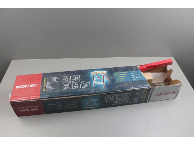 Изображение 2 Верстак складной WORTEX WB 1560 в кор. МДФ, 605x640x800 мм, регулировка столешницы уцененный (0423
