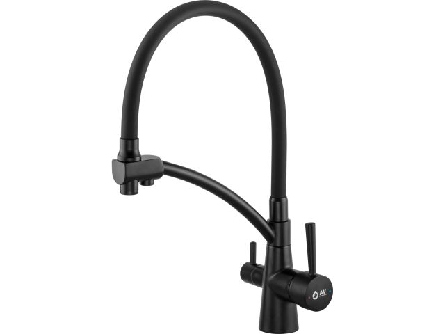 Смеситель для кухни (Lt) D35, серия LUX черный AV Engineering