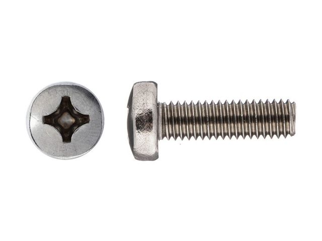 Винт М4х25 мм полусфера, нерж.сталь (А2), DIN 7985 (500 шт в упак)