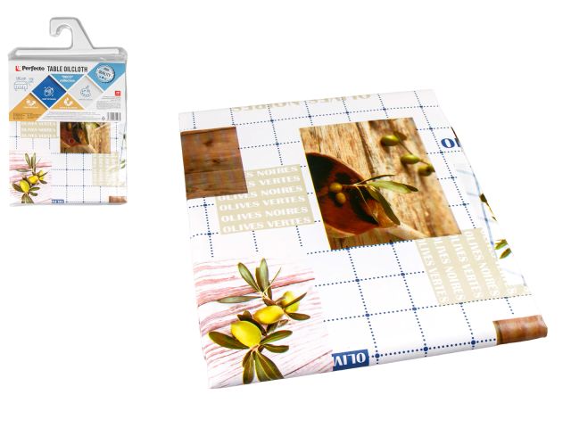 Клеенка столовая, нетканая основа с ПВХ покр., коллекция &quot;DECO&quot;, 140х110 см., PERFECTO LINEA