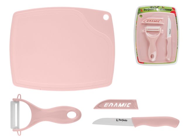 Изображение 2 Набор кухонный (нож кух.16см,нож для овощей 13см, доска разделочн.16х20см), STARCOOK, PERFECTO LINEA