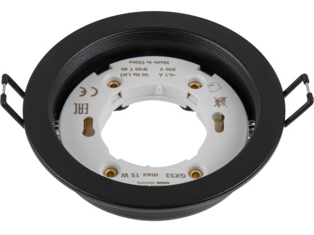 Изображение 5 Светильник встраиваемый круг/черный 105*40 GX53 15 Вт LEIDEN ELECTRIC