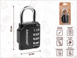 Замок навесной кодовый, черный, ARIZONE