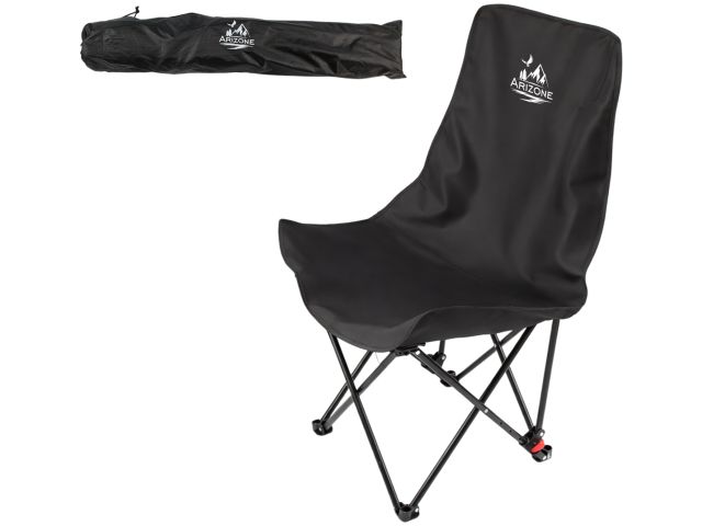 Изображение 2 Кресло складное кемпинговое с карманом + чехол, черное, ARIZONE