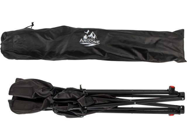 Изображение 6 Кресло складное кемпинговое с карманом + чехол, черное, ARIZONE