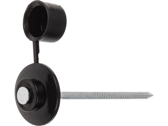 Гвоздь кровельный 2.8х70 мм с пласт. шляпкой, черный (100 шт в пласт. конт.) STARFIX