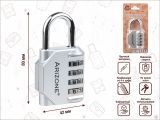 Замок навесной кодовый, серебро, ARIZONE