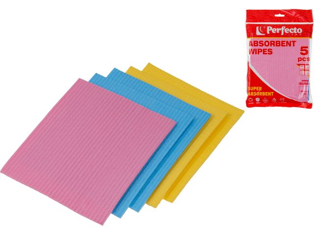 Изображение 2 Салфетки влаговпитывающие, 5 шт., 20,5х17,5 см, целлюлоза, SUPER ABSORBENT, PERFECTO LINEA