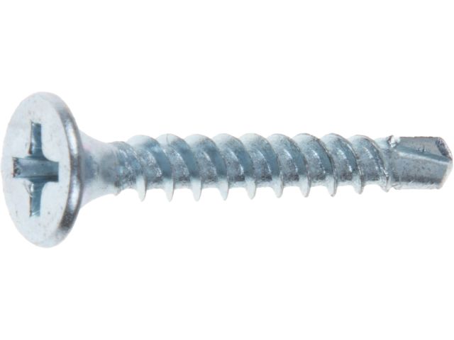 Саморез 3.5х25 мм для монтажа ГКЛ к металлу, цинк, со сверлом (200 шт в пласт. конт.) STARFIX