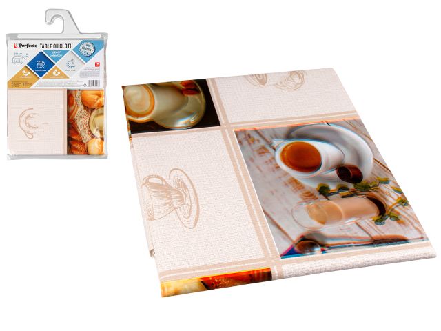 Клеенка столовая, нетканая основа с ПВХ покр., коллекция &quot;DECO&quot;, 140х110 см., PERFECTO LINEA