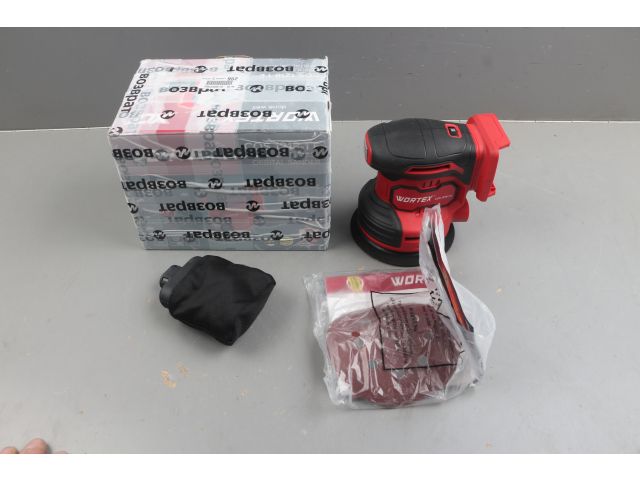 Аккум. эксцентриковая шлифмашина WORTEX COS 1218-1 E в кор. ALL1 XLT SOLO 18В, 125 мм, 6000-13000