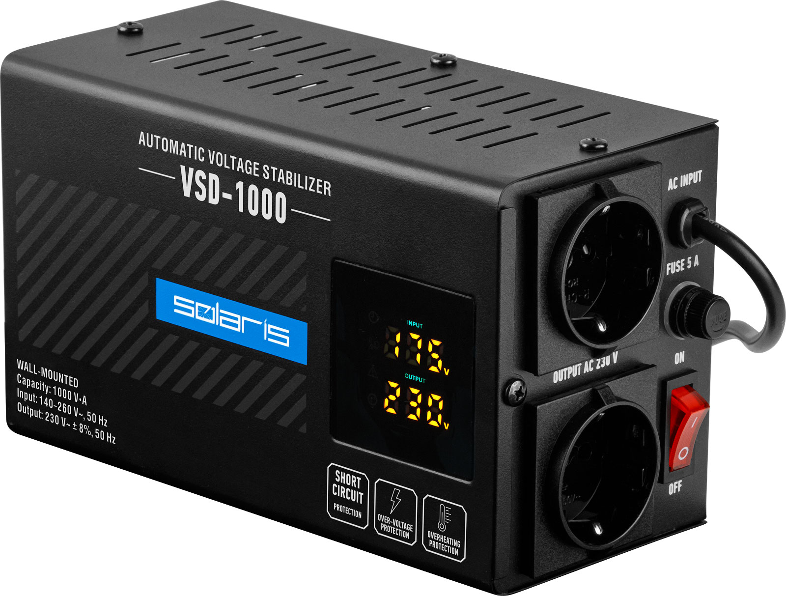 Стабилизатор напряжения Solaris VSD-1000 - Садовая техника и инструменты