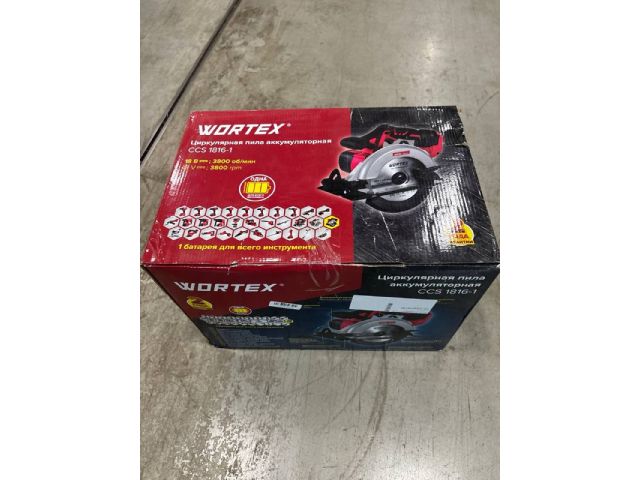 Изображение 1 Аккум. циркулярная пила WORTEX CCS 1816-1 в кор. ALL1 XLT SOLO 18 В, 165 мм, до 55 мм уцененный (3