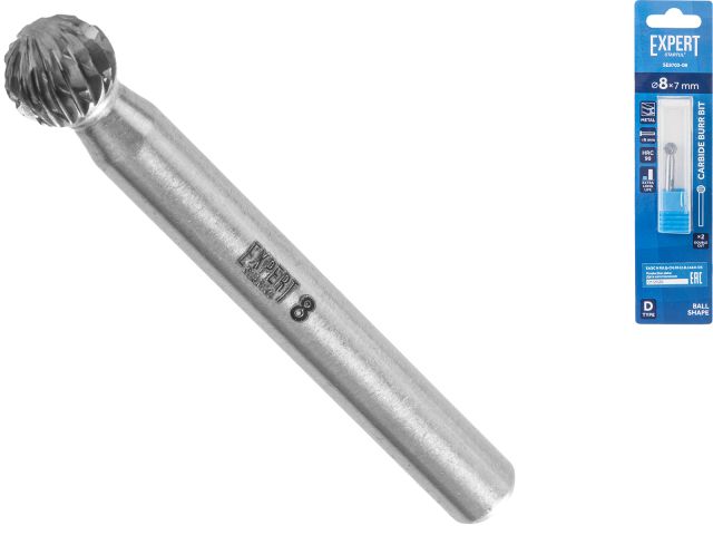 Изображение 1 Борфреза твердосплавная тип D 8x7мм EXPERT STARTUL
