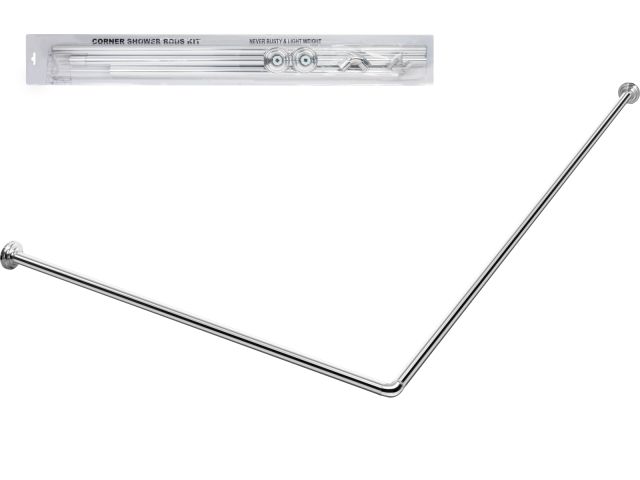 Карниз угловой алюминиевый 1,7x0,7 м, серебро, PERFECTO LINEA