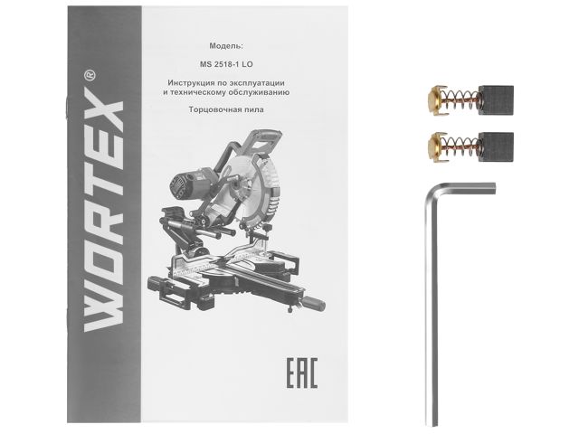 Изображение 12 Торцовочная пила WORTEX MS 2518-1 LO в кор. 1800 Вт, 255 мм, 5000 об, глуб. до 85 мм, шир. до 320 мм