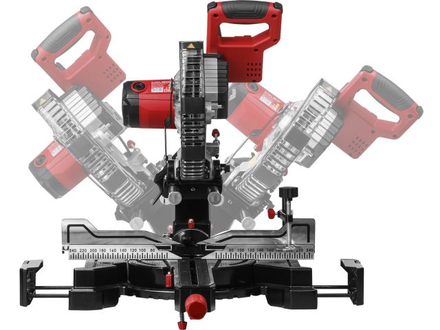 Изображение 4 Торцовочная пила WORTEX MS 2518-1 LO в кор. 1800 Вт, 255 мм, 5000 об, глуб. до 85 мм, шир. до 320 мм
