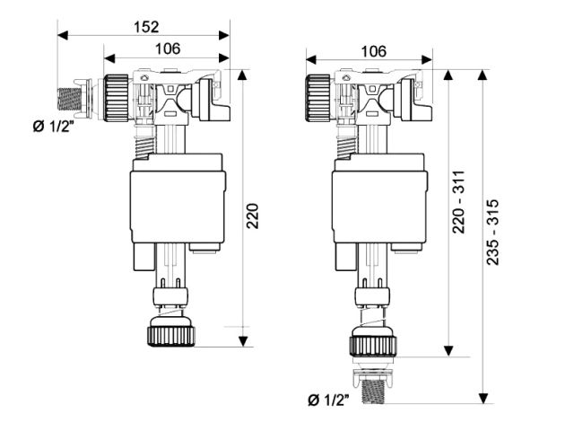 Изображение 2 Впускной механизм с комбинированной подводкой 1/2", AV Engineering