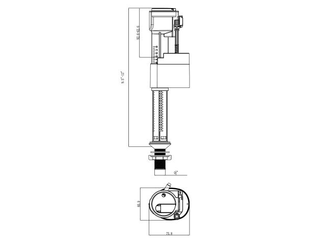 Изображение 2 Впускной механизм самоочищающийся с нижней подводкой 1/2", AV Engineering