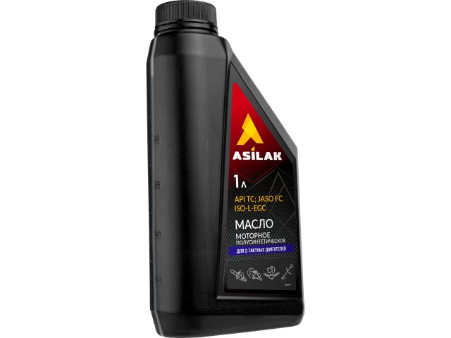 Масло моторное полусинтетическое для 2-тактных двигателей ASILAK 1 л